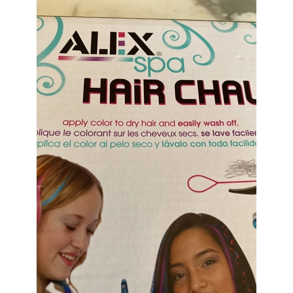 Alex Spa Hair Chalk Salon 738W Temporary Washable Color Pens Beads‎ Kit 56pc NEW
